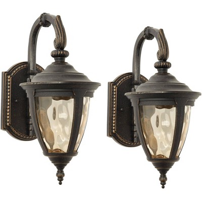 John Timberland Vintage Outdoor Wall Light Led Fixtures Set Of 2 Bronze ...