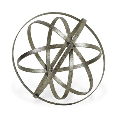 Cheung's Elowen Rustic Silver Metal Folding Orb - Large