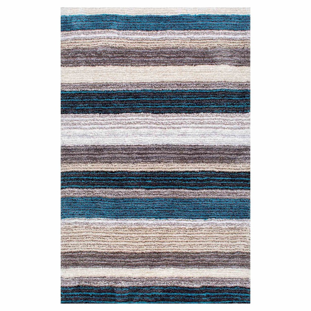 5'x8' Drey Ombre Shag Area Rug Blue - nuLOOM