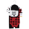 Hudson Baby Unisex Baby Cotton Layette Set, Buffalo Plaid Bear - 2 of 4