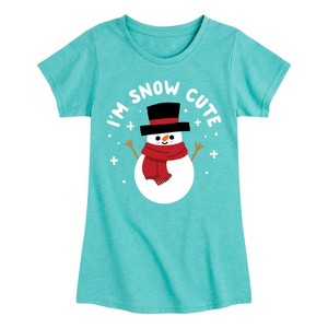 Girls' - Instant Message - I'm Snow Cute Christmas Fitted Short Sleeve Graphic T-Shirt - 1 of 4
