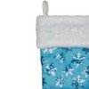 Northlight 20.5" Ice Palace Blue Sequin Snowflake Christmas Stocking with White Faux Fur Cuff - image 4 of 4