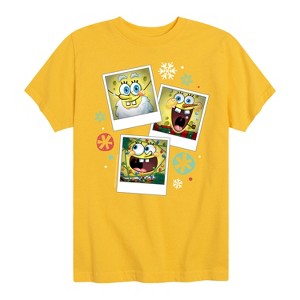 Boys' - SpongeBob SquarePants - Christmas Photo Collage Short Sleeve Graphic T-Shirt - 1 of 4
