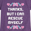 Girls' - Instant Message - Rescue Myself Fitted Short Sleeve Graphic T-Shirt - 2 of 4
