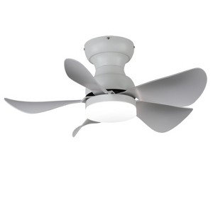 30'' Modern Ceiling Fan with ABS Blades, Black Housing, Quiet DC Motor, Flush Mount, Ideal for Bedroom or Living Room - 1 of 4