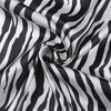 INSPIRE CHIC Women Zebra Printed Satin Large Square Silky Neck Scarves 1Pc - 4 of 4