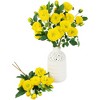 Northlight Real Touch™ Yellow Artificial Camellia Rose Floral Sprays, Set of 6 - 23" - 3 of 4