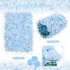 Wikineon Baby Blue Hydrangea Artificial Flower Panel - 6 Piece Flower Wall Backdrop Panels Set for Wedding Photography Event Backdrops 4ftx4ft - 4 of 4
