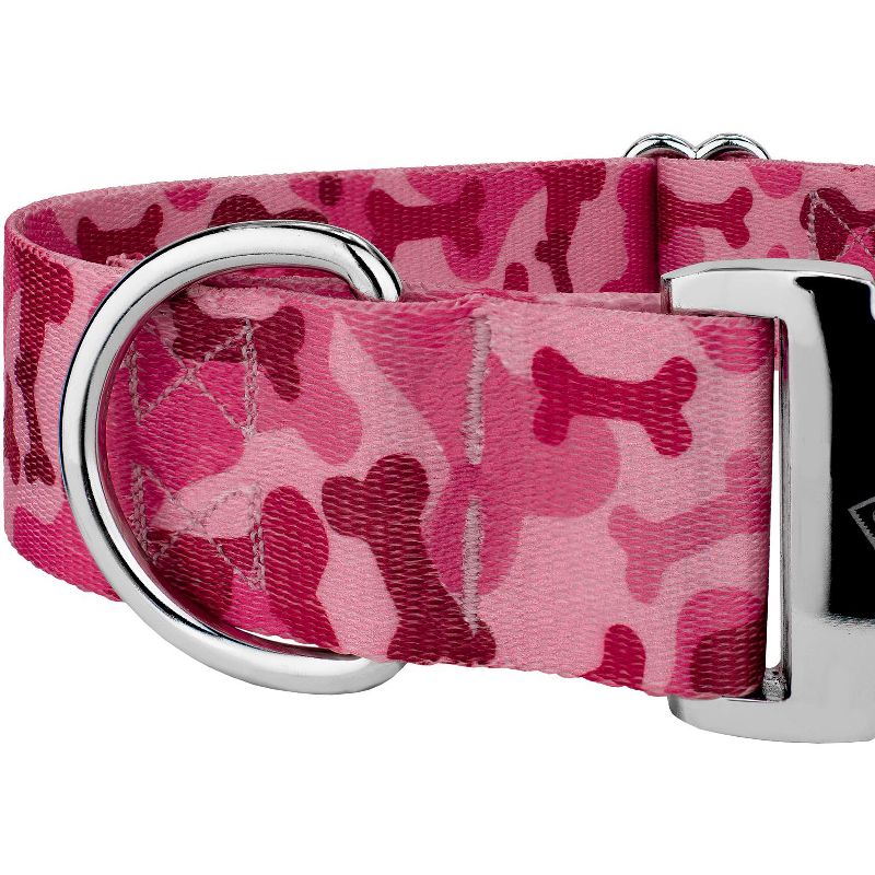 Country Brook Petz 1 1/2 Inch Premium Pink Bone Camo Dog Collar, 4 of 6