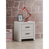 Gulches Brantford 2-Drawer Nightstand with Natural Wood Grain, Matte Dark Bronze Handles, Modern Rectangular Design - 4 of 4