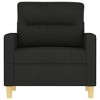 vidaXL Modern Black Sofa Chair with Sturdy Metal Frame and Comfortable Fabric Upholstery - 2 of 4