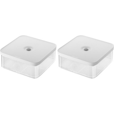 ZWILLING Fresh & Save Cube Box, Plastic, Airtight Dry Food Storage Container, 2-pc Large Cube Set, 1.7-qt