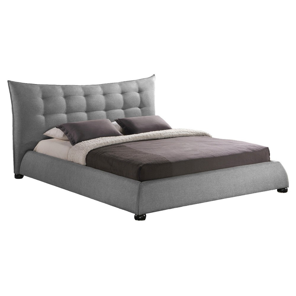Marguerite Linen Modern Platform Bed - Gray (King) - Baxton Studio was $2205.99 now $1654.49 (25.0% off)