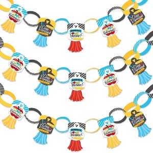 Big Dot of Happiness Teacher Retirement - 90 Chain Links and 30 Paper Tassels Decoration Kit - Happy Retirement Party Paper Chains Garland - 21 feet - 1 of 4