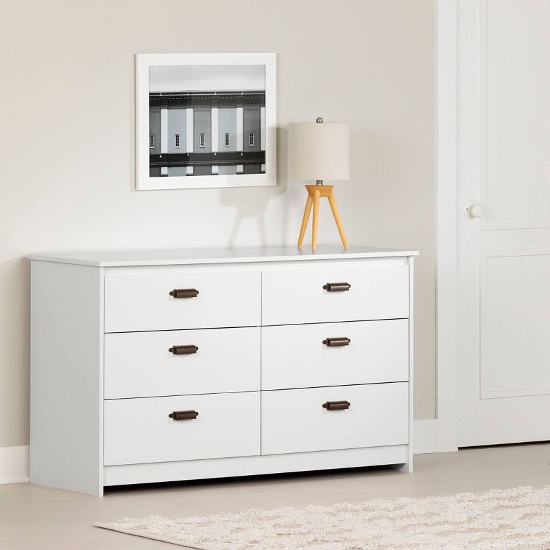 6 Drawer Hulric Double Dresser Pure White - South Shore, 3 of 15