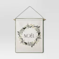 'Noel' Unframed Wall Hanging Cream - Threshold™