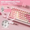 Wireless Mechanical Keyboard, 75% Layout with Knob, Hot Swap Gasket Custom Structure, Creamy Pre-lubed Switches, RGB Backlit, Bluetooth/Type-C/2.4G - 4 of 4