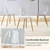 PAGED Set of 3 Transparent Dining Chairs,Armless Chairs with Metal Legs for Home,Kitchen,Living Room,Restaurant - 4 of 4