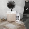 BENCMATE Bathroom Vanities 42 Inch Freestanding Vanity Ceramic Sink Soft Close Door for Bathroom, Beige, 41.8"*18.31"*34.25" - 2 of 4