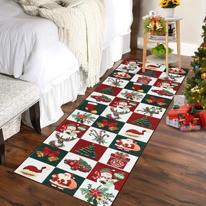 Christmas Printed Rugs – Soft, Low Pile, Stain-Resistant, Non-Shedding, Ideal for Living, Bedroom, Dining, Kitchen, Office Indoor Decor - 1 of 4