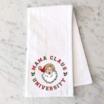 City Creek Prints Mama Claus Circle Tea Towels - White
