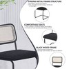 Okak Leather Dining Chairs with Rattan Back Set of 2, High-Density Sponge, Electroplated Legs & Anti-Tip Design for Dining/Living Room Bedroom - 3 of 4