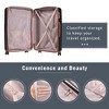 Sapphtopaz 3 Piece Hardshell Luggage Sets ABS Suitcase Luggage Carry On Suitcase, Double Spinner 8 Wheels, TSA Lock (20" 24" 28") - 4 of 4