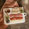 16" Live Edge Rectangle Cutting Board Whitewash Wood  with Leather Loop by Foreside Home & Garden - 2 of 4