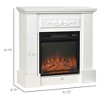 Kumasinova 32"W Electric Fireplace with Mantel Freestanding Heater Stove Fireplace with Remote Control,1400W Heat,Overheating Protection,White - 2 of 4