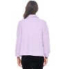 Casual Nights Women's Button Front Jacquard Terry Fleece Sleep Bed Jacket Top with Pockets - 3 of 4