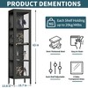 Bekrvio 63”H 3-Side Glass Display Cabinet with Adjustable Shelves,4-Layer Storage for Collectibles, Ideal for Small Spaces - 4 of 4
