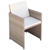 vidaXL Patio Chairs 2 pcs with Cushions and Pillows Poly Rattan Beige - 2 of 4