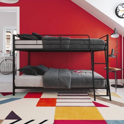 Twin Over Twin Lily Small Space Kids' Bunk Bed Black Metal - Room & Joy