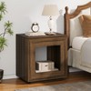 Dolomm 25.79" Nightstand with Open Storage Space, Sofa Side Table with Power Socket and USB Port, Suitable ,for Living Room and Bedroom - 4 of 4