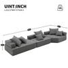 Luxury Oversized Modular Sofa: Boucle Floor Couch Set, Convertible Compressed Design, Spacious Foam-Filled, 3 PC Free Combo for Living Room - 2 of 4