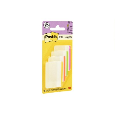 Buy Post-it Assorted Bright Color Tab Write-on Durable Filing Tabs - 24pk