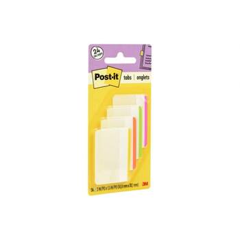 Post-it 24ct 2" Durable Lined Filing Tabs 4 Colors