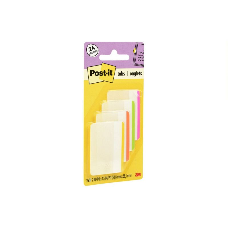Post-it 24ct 2&#34; Durable Lined Filing Tabs 4 Colors, 1 of 18