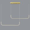 POWLIG 46 Inch Adjustable LED Linear Chandelier - Modern 2-Light Gold Pendant with Dimmable Lighting - 4 of 4
