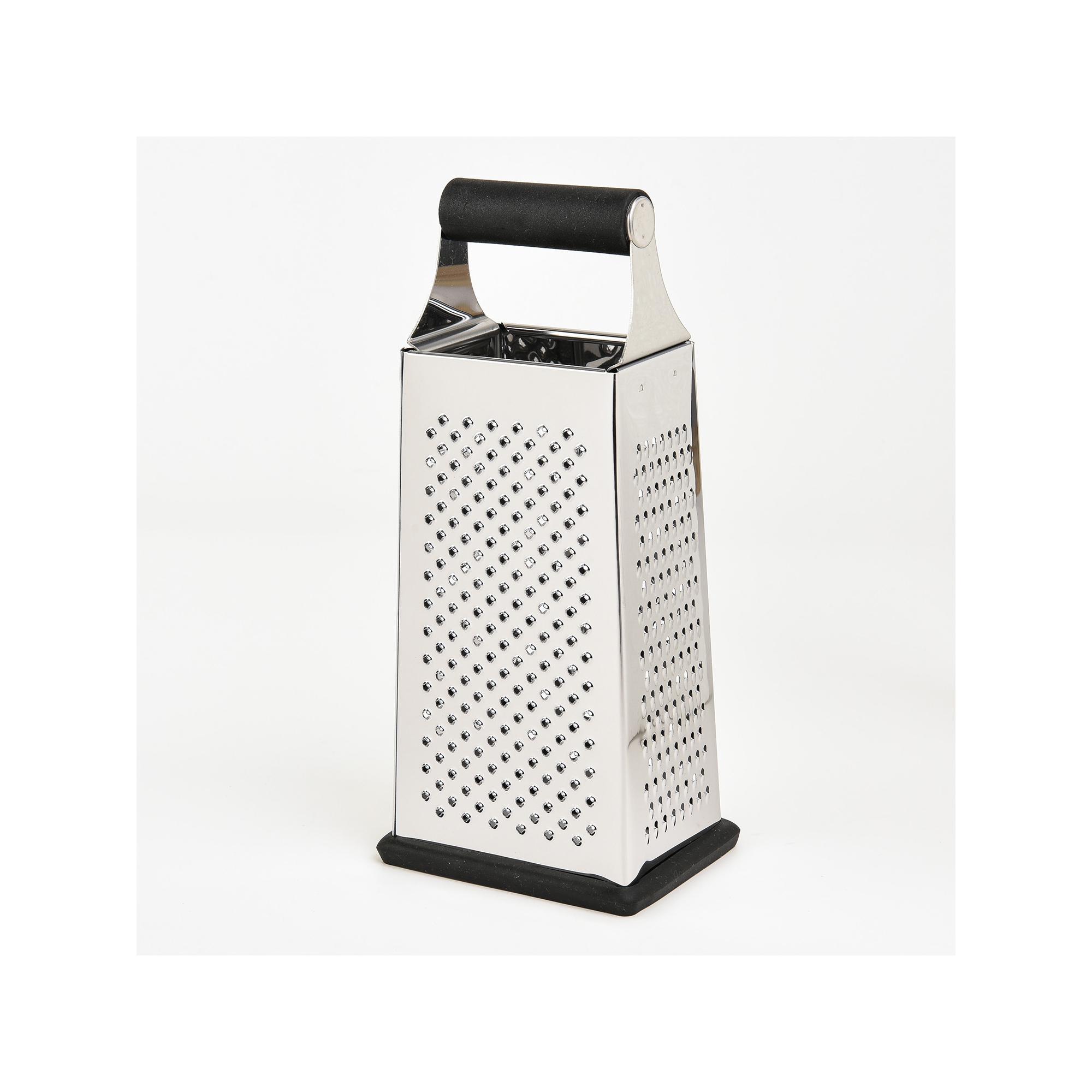 SharpChef 9" 4-Sided Cheese Grater with Soft Touch Handle, Stainless Steel, Rust Proof & Dishwasher Safe