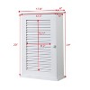 Infurnic Utility Storage Cabinets Modern Hanging Cabinet Effective Space Saver, Durable and Ideal for Bathroom Storage, White, 13.8"*6"*21" - 3 of 4