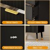 2 PCS 5 Drawer Dresser, Modern Closet Dressers Chest of Drawers, Wood Storage Dresser Chest Cabinet Organizer Unit, Small Fluted Nightstands - 4 of 4