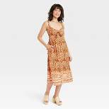 Women's Wide Strap Sleeveless A-Line Dress - Knox Rose™
