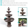 Sunnydaze 49"H Electric Fiberglass and Resin 4-Tier Mediterranean Outdoor Water Fountain - 2 of 4