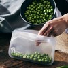 Premium Silicone Reusable Food Storage Bags, 4-Pack Clear Multi-Use Lunch Bags - 3 of 4