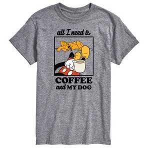Men's - Disney - Coffee and My Dog Short Sleeve Graphic T-Shirt - 1 of 4