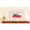 HomeRoots 14" X 23" White and Red Handcrafted Merry Christmas Metal Wall Decor - 2 of 4