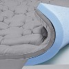 Okak 3.6IN Full Size Dual Layer Mattress Topper with CertiPur-US Certified, Pressure Relieve Memory Foam Mattress Topper for Home, Gray - 3 of 4