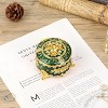 Vintage Jewelry Box，Small Trinket Storage Organizer Box,Chest Round Keepsake Boxes - 2 of 4