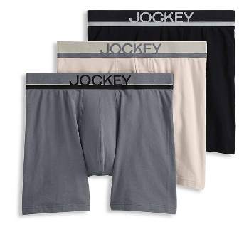 Jockey Men's Casual Cotton Stretch 6" Boxer Brief - 3 Pack